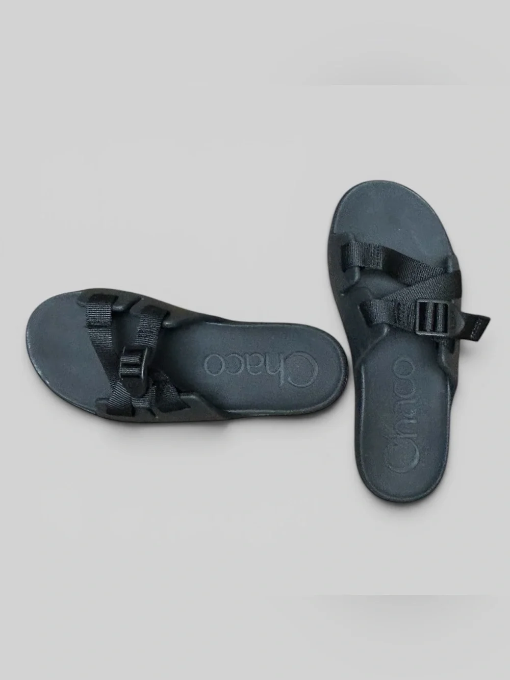 Chaco Black Adjustable Slide Sandals Youth Big Kids Size 5 Comfort Slides